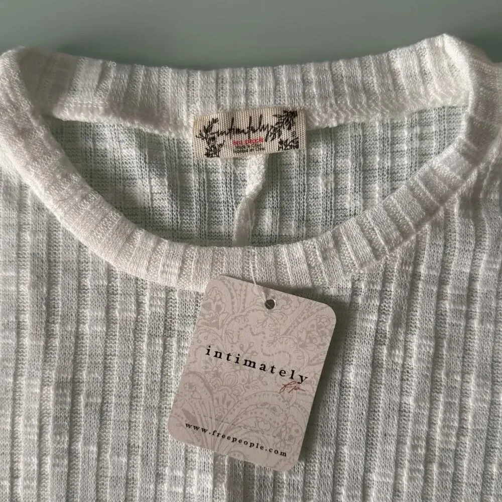 New Free People Aura Layering Top in White Size XS